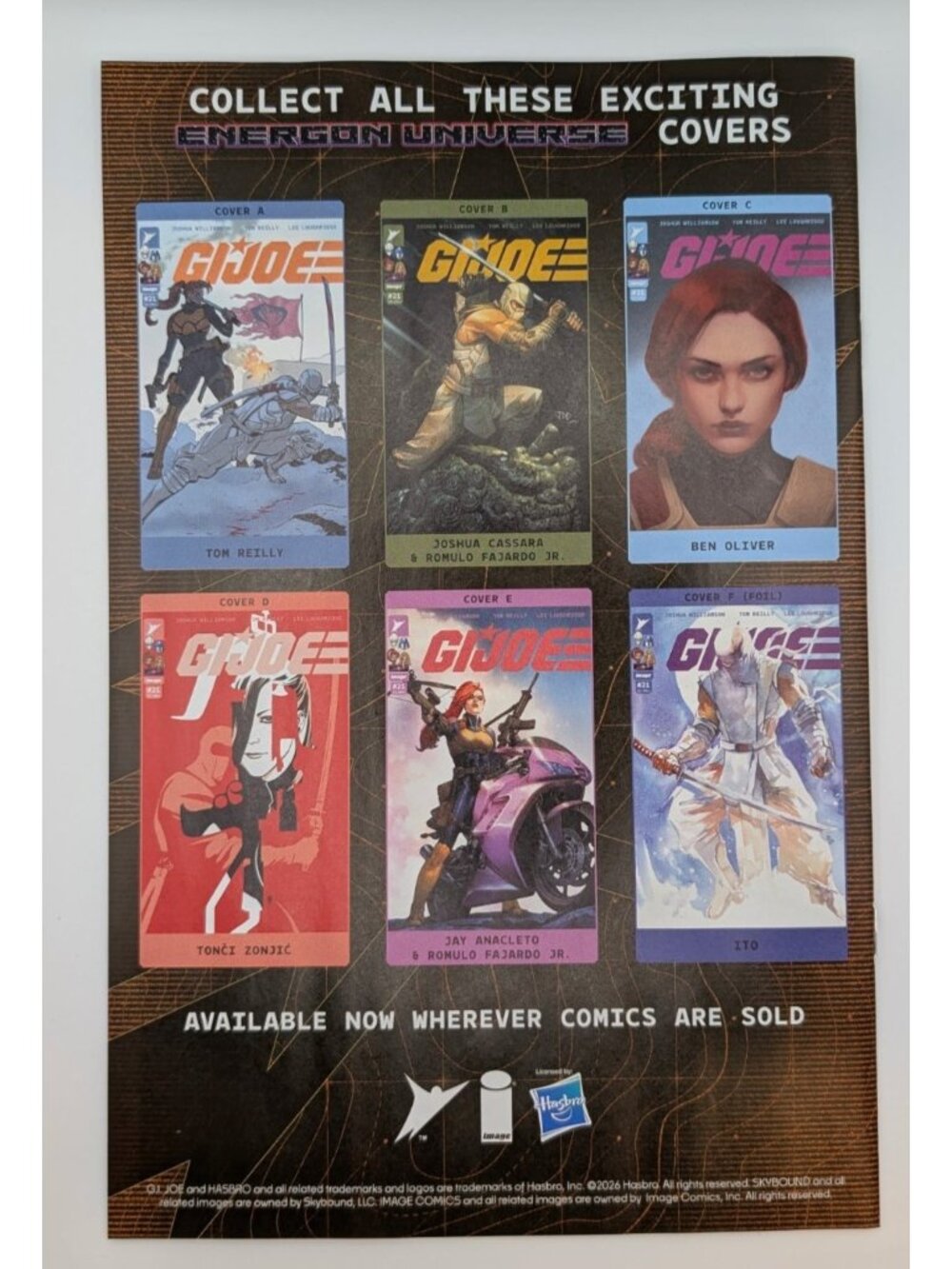 G.I. Joe # 21 Variant x3 Set 2026 Storm Shadow App Image Energon Universe - Picture 5 of 5